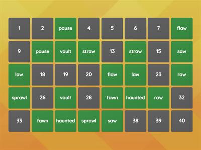 matching pairs with au aw augh words