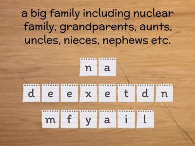 9th form. Family relationships