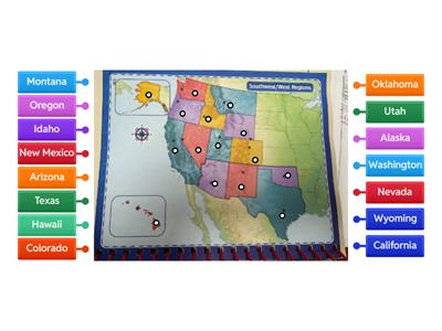 States and Capitals-Southwest and West Regions