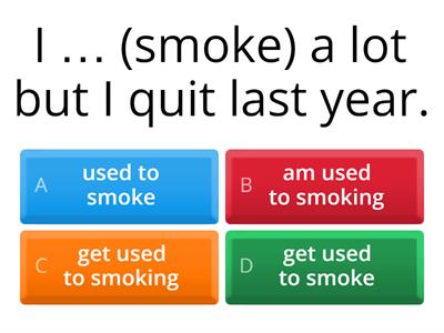 used to/ to get used to/ to be used to: 