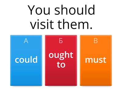 Have to, must, should 2