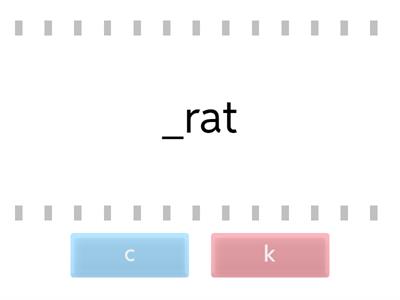  c or k? Nonsense words