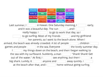 A2+ - U2A Grammar: Past Simple and Past Continuous - Reading Exercise