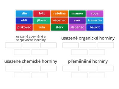 Usazené a přeměněné horniny