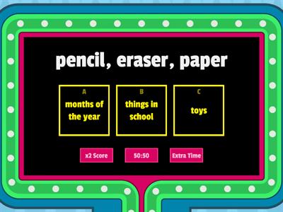 ENGLISH: Classifying Words into Basic Categories