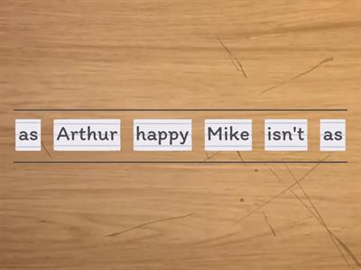 COMPARATIVES OF EQUALITY - exercises 