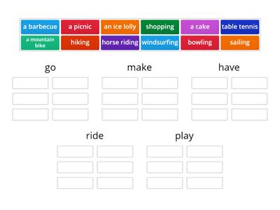 gmf 4 unit 5 (have, make, ride, go, play)