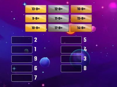 Віднімання числа 8