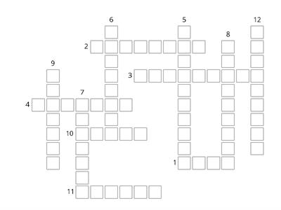Resuelve este crucigrama, respondiendo con eufemismos de estas palabras tabú
