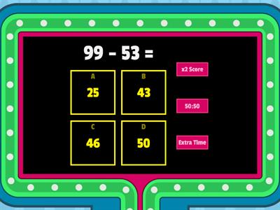 AR Double Digit Subtraction Without Regrouping