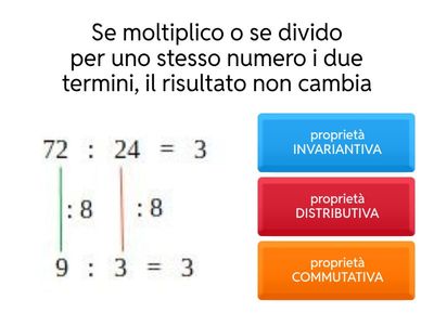 le proprietà delle operazioni