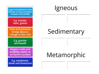 Groups of rocks