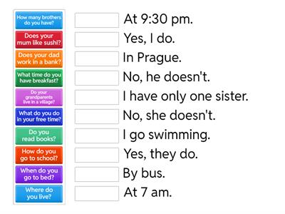 Present simple (questions - answers)