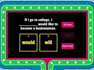 Would or Will Maze Game