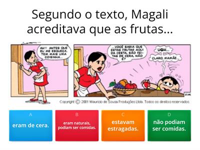 Interpretação de texto, 7º ano