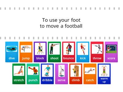 Sports Action Verbs Match