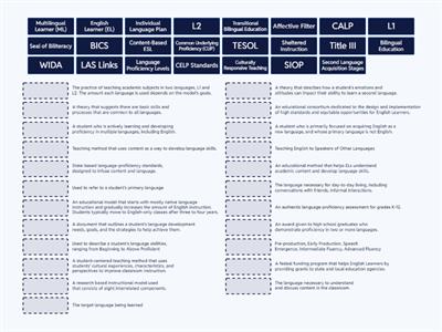 Multilingual Learner Vocabulary