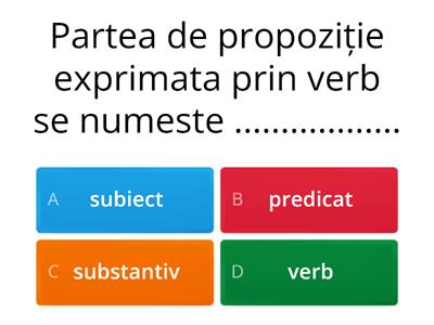 subiectul si predicatul clasa a IV-a