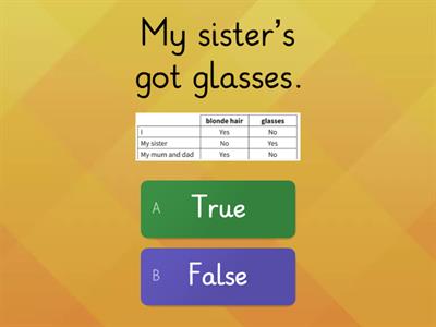 U1 - p.13 Have Got - True or False?