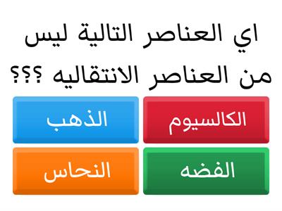 العناصر المثالية و العناصر الانتقالية 