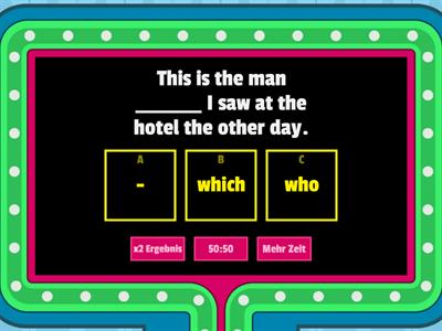 Quiz: Relative clauses and contact clauses