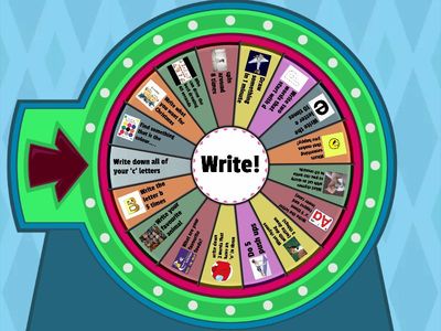 Handwritng spin the wheel 