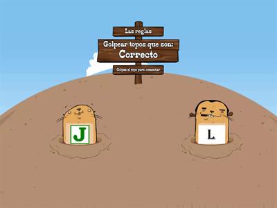 Percepción visual letra J