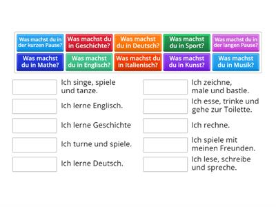 Was machst du in der Schule?