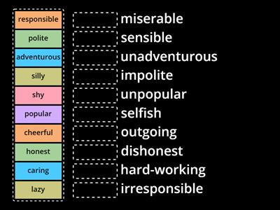 Focus 2 Unit 1 adjectives