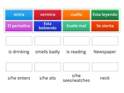 Vocabulario util para El vampiro y la dentista