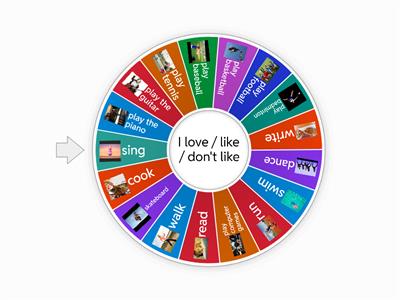  I like/ love/ don't like 