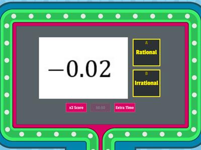 Rational vs. Irrational Numbers (Game Show)