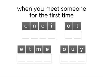 Vocabulary Unit 1 Interchange Intro