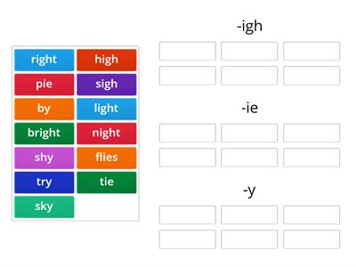 Long I - igh/ie/y