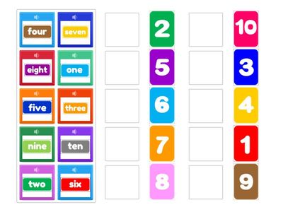 Numbers 0-10 Match up 