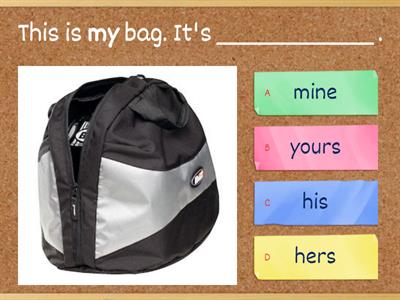 Possessive pronouns (Beehive 2)