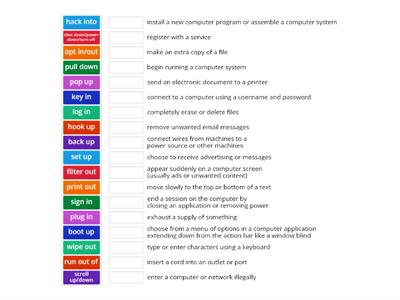 Phrasal verbs - computer science