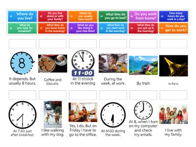 A1 - Questions and answers - Present Simple - daily routines