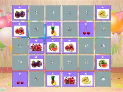 Fruits and Vegetables