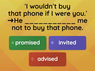 B1.7 | Reporting Verbs | Practice