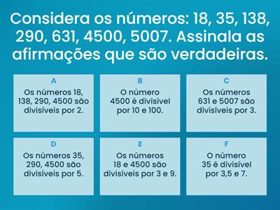 Divisibilidade - 5ºano