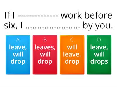  If first conditional 