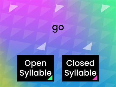 Open & Closed Syllables