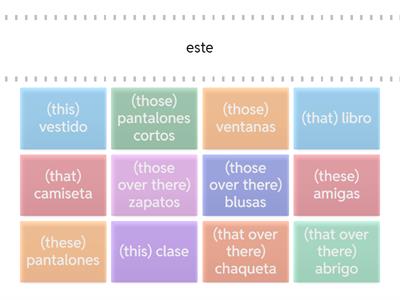 Adjetivos Demostrativos #1