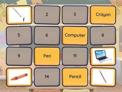 Cajas Classroom objects 1º