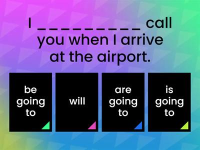 WILL VS BE GOING TO FOR INTERRUPTIONS