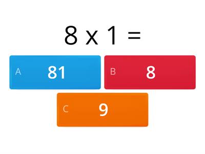 8 Times Tables 