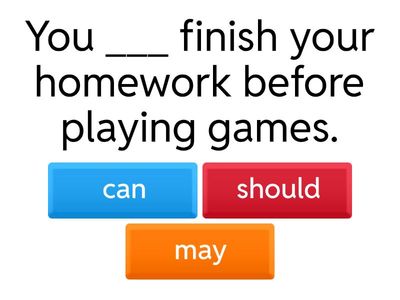 Modal Verbs (Form 3)