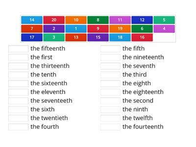 English File Beginner Ordinal Numbers