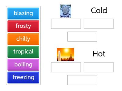 Hot and Cold Synonyms